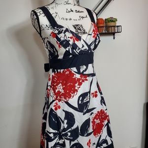 Black White & Red Dress